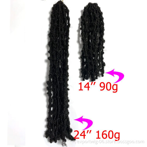 Butterfly Locs Crochet Braid Hair Goddess Water Wave Pre Looped Locs Synthetic Braiding Hair